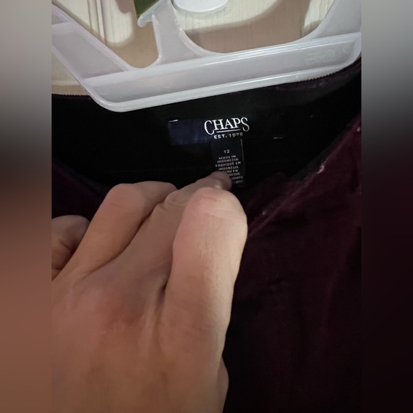 Chaps Burgundy Corduroy Straight Leg Pants Size 12 - Picture 3 of 4